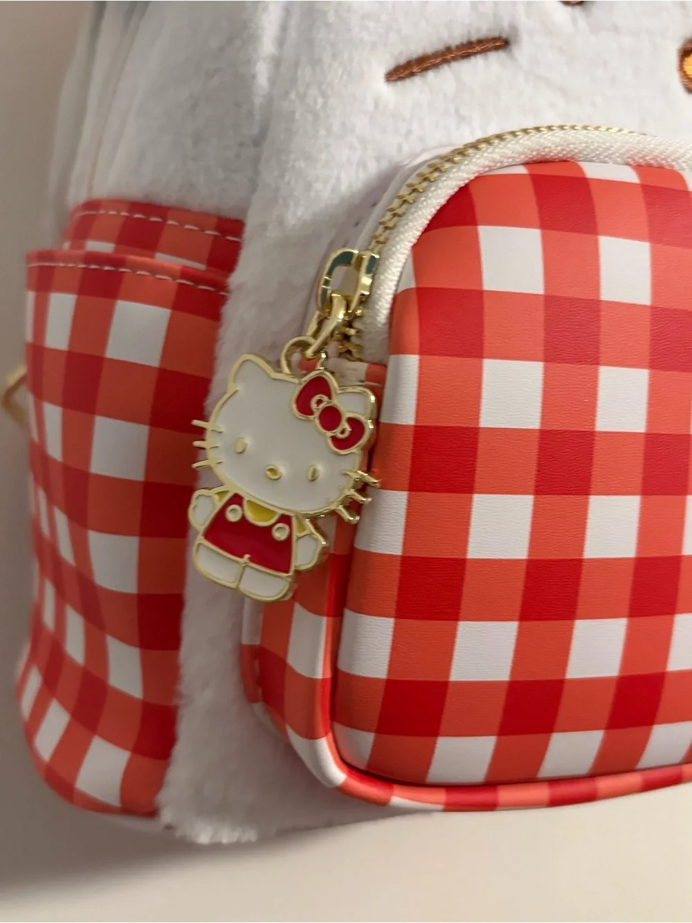 Sanrio Loungefly Hello Kitty Red & White Gingham Mini Backpack